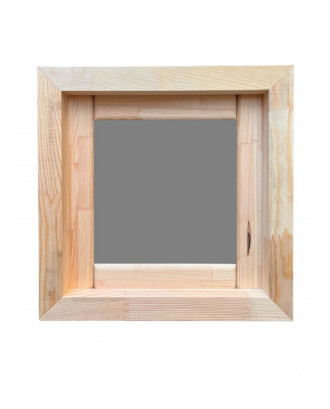 Sauna Window 525 x 625 glass packet, horizontal, pine SAUNA BUILDING