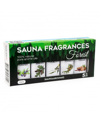 Sauflex sauna essential oil collection 5x15ml, Forest SAUNA AROMAS AND BODY CARE