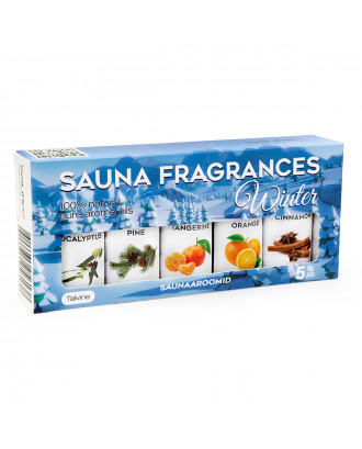Sauflex sauna essential oil collection 5x15ml, Winter SAUNA AROMAS AND BODY CARE