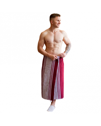 Sauna Men's Towel (Kilt) 90X150cm, striped