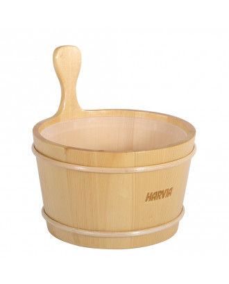 HARVIA Wooden Pail With Plastic Insert, 7l, Pine