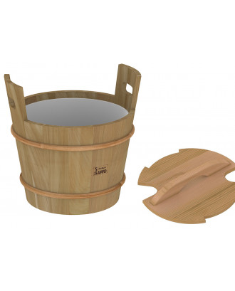 SAWO Wooden Bucket With Lid, 18l, Cedar