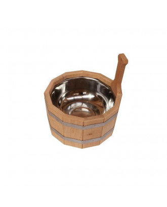 Wooden Tub 3l with stainless steel insert   SAUNA ACCESSORIES