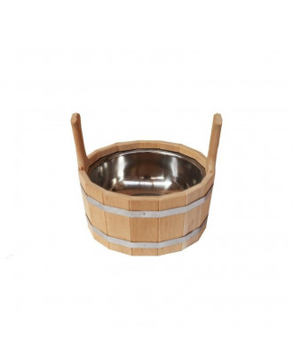 Wooden Tub 5l with stainless steel insert   SAUNA ACCESSORIES