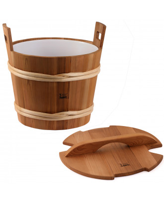 SAWO Wooden Bucket With Lid, 28l, Cedar SAUNA ACCESSORIES