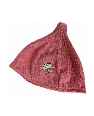 Sauna Hat, Cotton Dark red SAUNA ACCESSORIES