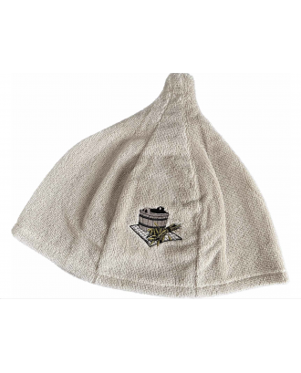 Sauna Hat, Cotton Beige