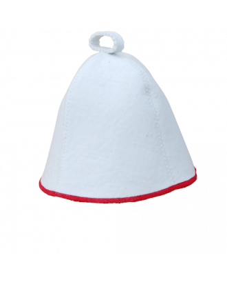 Sauna Hat - White Red  String