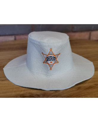 Sauna Hat- SHERIFF , 100% wool, white SAUNA ACCESSORIES