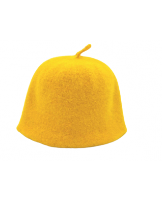 Sauna Hat- yellow, 100% wool SAUNA ACCESSORIES