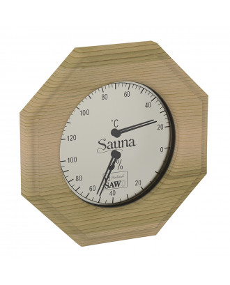 SAWO Thermometer -Hygrometer 241-THP Pine SAUNA ACCESSORIES