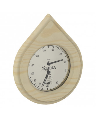 SAWO Thermometer - Hygrometer 251-THP, Drop, Pine