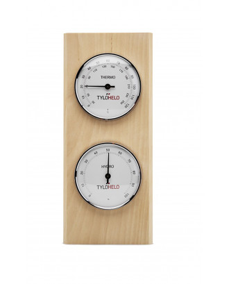 TYLÖHELO Thermometer - Hygrometer, Birch SAUNA ACCESSORIES