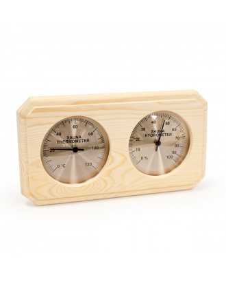 SAWO Sauna Thermometer -  Hygrometer  221-THP Pine SAUNA ACCESSORIES