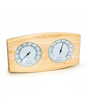  Sauna Thermometer -  Hygrometer Sauflex Horizontal Plastic Dial