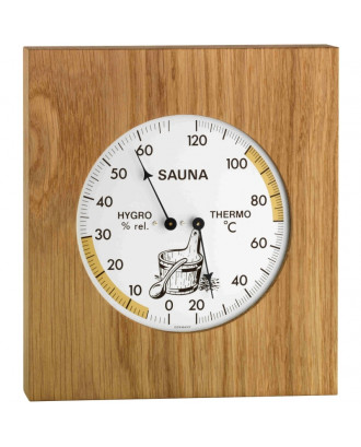 Analogue sauna thermo-hygrometer with oak frame Dostmann TFA 40.1051.01 SAUNA ACCESSORIES