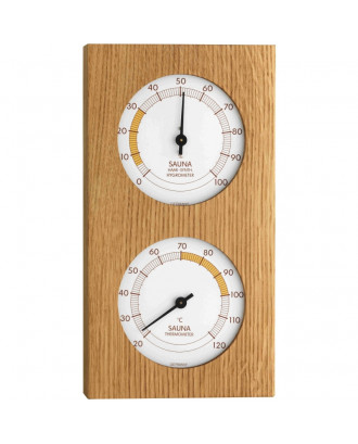 Analogue sauna thermo-hygrometer with oak frame Dostmann TFA 40.1052.01 SAUNA ACCESSORIES