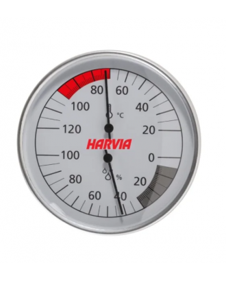 Hygrometer - Thermometer HARVIA, stainless steel color SAUNA ACCESSORIES