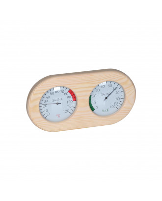 SAUFLEX BOX TYPE ROUNDED THERMO - HYGROMETER V-T029 Sauna Thermometers And Hygrometers 