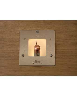 CARIITTI Light Sauna Thermometer SQ, Stainless Steel SAUNA ACCESSORIES