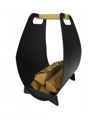 Firewood Basket Black SAUNA ACCESSORIES