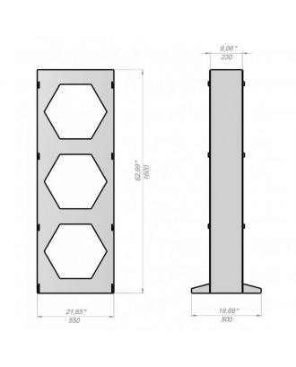 Log Holder - V6 HEX SAUNA ACCESSORIES