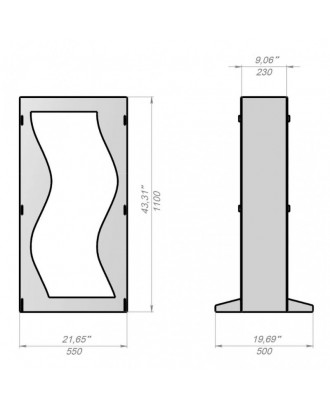 Log Holder - V6 WAVE, small SAUNA ACCESSORIES