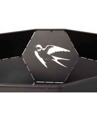 Fireplace metallic swallow, black SAUNA ACCESSORIES