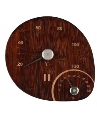 Thermometer - Hygrometer RENTO, Bamboo, Dark, 638897 SAUNA ACCESSORIES