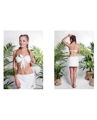 ASILI OUTFIT, skirt without panties, white SAUNA ACCESSORIES