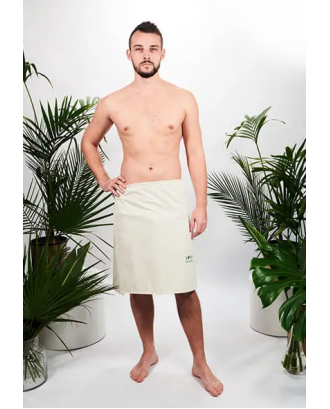 100% natural sauna outfit, men's kilt, ecru SAUNA ACCESSORIES