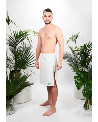 100% natural sauna outfit, men's kilt, white