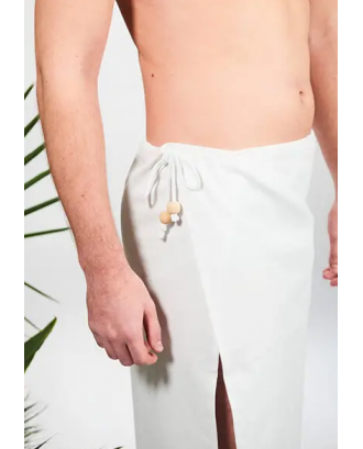 100% natural sauna outfit, men's kilt, white SAUNA ACCESSORIES