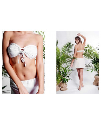 SAFI OUTFIT, skirt with panties, white