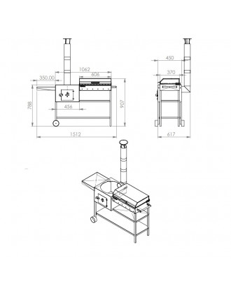 Barbecue - Stove for Kazan/Cauldron Classic PREMIUM GRILLS, BBQ, SMOKEHOUSES