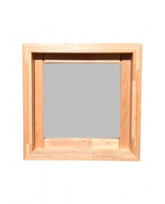 Sauna Window 425 x 325 glass packet, vertical, alder SAUNA BUILDING