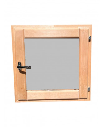 Sauna Window 425 x 425 glass packet, alder