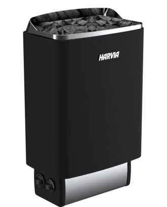 Electric Sauna Heater Harvia Top Steel M60, 6,0kW, Black, With Built-in Control
