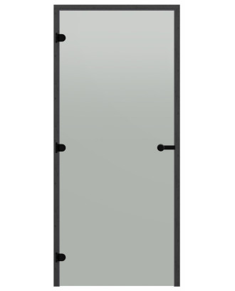HARVIA  Glass Sauna Doors 8x21 Satin (black pine frame)