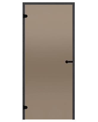 HARVIA  Glass Sauna Doors 9x19 Bronze (black pine frame) SAUNA DOORS