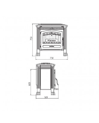 Cast Iron Stove Tena 8 kW HEATING STOVES