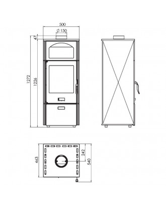 Cast Iron Stove Laguna 8 kW HEATING STOVES