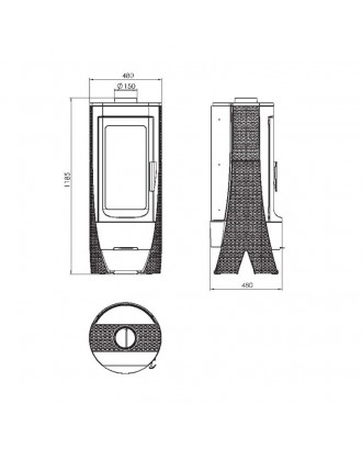 Cast Iron Stove Nera 10 kW HEATING STOVES