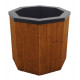 COLD WATER BARREL GREY, WOODEN CASING, 200L BATHTUBS AND POOLS