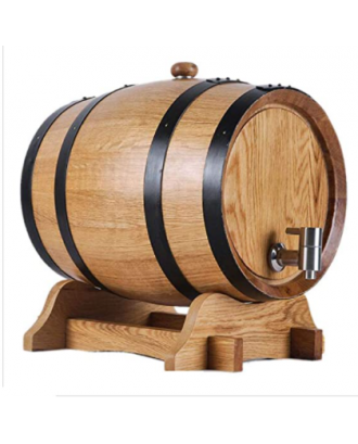  7 Oak barrel with handle on a pallet 