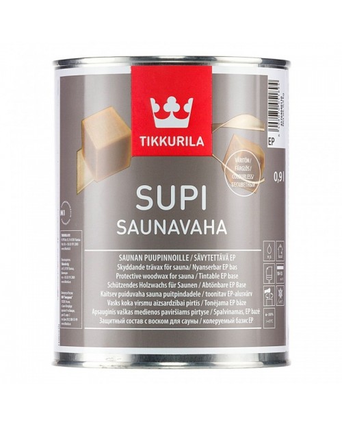 Sauna wax with Black Pearl tone for sauna panel, extends and protects