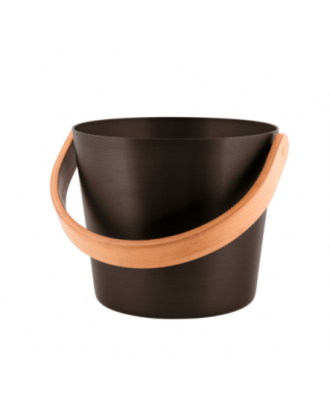 Rento Aluminium bucket brown/black SAUNA ACCESSORIES