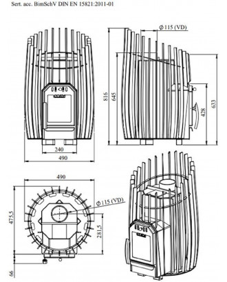 Woodburning sauna heater – COZY WOOD 12kW SW WOODBURNING SAUNA STOVES