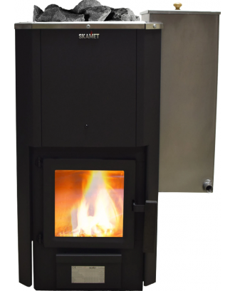 Sauna Heater Skamet – P-11640 PRV, Water Heater - Right, with Glass WOODBURNING SAUNA STOVES