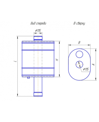 Sauna stove Water tank 43l (G3 / 4) 115, 0.8mm (GP4-002094) WOODBURNING SAUNA STOVES